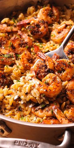 Shrimp Orzo in Creamy Wine Sauce Recipes For Dinner Shrimp, Dinner Shrimp Recipes, Creamy Wine Sauce, Easy Seafood Dinner, Shrimp Orzo, Shrimp Dinner, Shrimp And Rice, Shrimp Recipes For Dinner, Seafood Appetizers