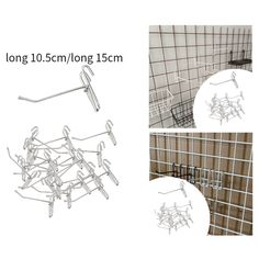 two pictures showing the different parts of a wire rack