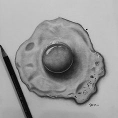 Drawing an egg with pencil Realistic Drawing Reference Objects, Food Pencil Drawings Black And White, Value In Art Drawings, Easy Realism Drawings, Shading Techniques Drawing, Food Drawing Black And White, Still Life Objects Drawing, Food Drawing Sketches Pencil, Food Pencil Drawings