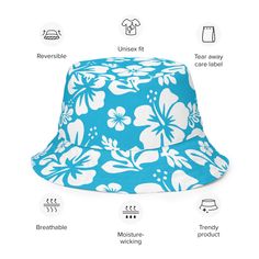 This super sweet Hawaiian Flowers unisex reversible bucket hat can be worn on both sides, making it easy to match with different outfits. Made of breathable premium fabric, this hat will become your go-to streetwear, beach wear, festival wear, or just where ever wear accessory! • 100% polyester • Fabric weight: 8.1 oz/yd² (275 g/m²) • Moisture-wicking and breathable fabric • Linen feel material • Reversible • Available in 2 sizes • Crafted in USA. Blank product components sourced from our friend White Hawaiian Flowers, Reversible Bucket Hat, Hawaiian Flowers, Different Outfits, Beach Wears, Beach Wear, Super Sweet, Festival Wear, Breathable Fabric