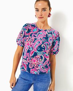 Trendy Short Sleeve Tops With Vibrant Print, Casual T-shirt With Vibrant Print And Short Sleeves, Casual Short Sleeve T-shirt With Vibrant Print, Summer Crew Neck Top With Vibrant Print, Crew Neck Top With Vibrant Print For Summer, Casual Tops With Vibrant Print And Short Sleeves, Spring Crew Neck Tops With Vibrant Print, Scoop Neck Top, Tunic Shirt