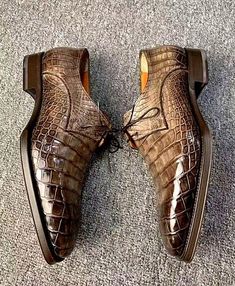 We specialize in crafting high-quality shoes And boots by hand. Each order is made in our factory in Pakistan, using high quality calfskin leather, suede, and other materials, to assure that our clients get the best version of their product. -Genuine upper leather - Soft inside calf leather lining - leather color - US sizes (any size) - Heel leather - Sole leather Shipping information: We ship our products worldwide. Custom designs & color made if you can’t find your Size/Color just send us mess Croc Style, Gents Shoes, Tokyo Street Fashion, Derby Dress