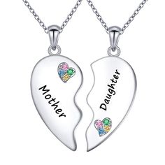 PRICES MAY VARY. 💖Specail Design:Mother Necklaces seperate and it comes in two parts for mom and daughter.Even if you are far apart,your heart is still together.It will support help you celebrate the good times and get through the tough times. She's the best friend you could ask for! 💖Matching Heart Pendant Size: 0.94*0.94*0.06 inches. with Strong 18" Rolo Chain. 💖Total Weight: 6.3g. Made in S925 sterling silver, high polish finishing, Nickel-free, Lead-free, Cadmium-free. 💖A heartwarming, c Mother Necklaces, Sister Necklaces For 2, Mother Daughter Necklaces, Necklaces Couple, Sister Necklaces, Silver Sisters, Mother Daughter Necklace, Sister Bracelet, Sterling Silver Heart Necklace