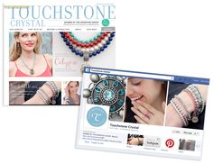 two facebook pages with pictures of jewelry on them