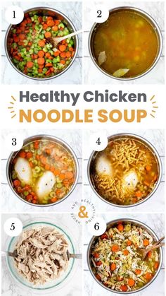 the steps to make healthy chicken noodle soup