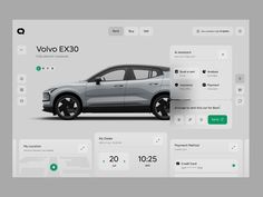 an electric car is shown in this screenshot from volvo's new website design