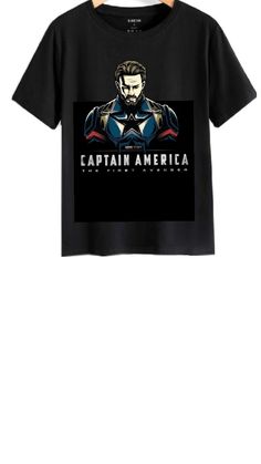 captain america t - shirt on a hanger