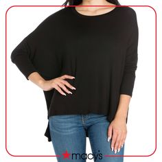 in stock Everyday Tops With Batwing Sleeves, Oversized Black Top For Fall, Oversized Black Tops For Fall, Oversized Black Top For Layering, Slouchy Black Tops For Layering, Black Slouchy Tops For Layering, Black Batwing Sleeve Tops For Spring, Black Batwing Sleeve Tops For Layering, Trendy Black Top With Batwing Sleeves