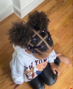 Natural Hairstyles For Kids Black, Natural Hairstyles For Black Kids Simple, Hair Styles For Kids Easy, Simple Kids Hairstyles, Easy Hairstyles For Kids Black, Fitness Hairstyles, Hairstyles On Natural Hair, Black Toddler Hairstyles, Hair Styles For Kids