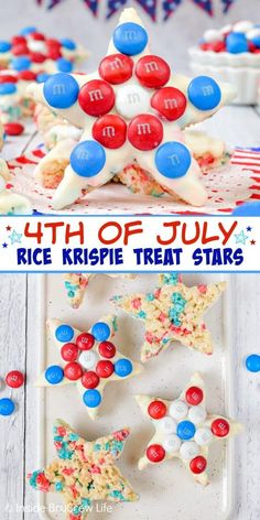 fourth of july rice krispie treat stars