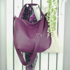 Multifunctional purple tote handbag, cute boho fall purse for women, large vegan shoulder hobo, simple soft leather crossbody, zipper strap   If you're looking for a large cute purple hobo purse for women, if you need multifunctional vegan boho bag for fall, this 3in1 soft leather tote with zipper and long adjustable strap will meet your expectations -you can carry it in your hand, as shoulder or simple crossbody. It easily convert from handbag to messenger. Can be a good companien for any outfi Soft Leather Hobo Bag, Purple Tote, Soft Leather Purse, Soft Leather Tote, Messenger Purse, Beige Bag, Purse For Women, Hobo Purse, Leather Laptop Bag