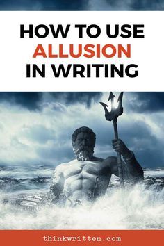 the cover of how to use allusion in writing, with an image of a man holding