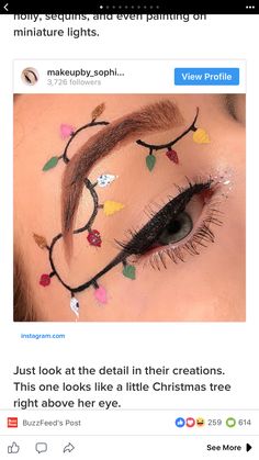 Silly Makeup, Eyeliner Idea, Holiday Eye, Make Up Designs