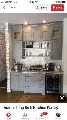 the kitchen is clean and ready to be used for wine tasting or as an entertaining area