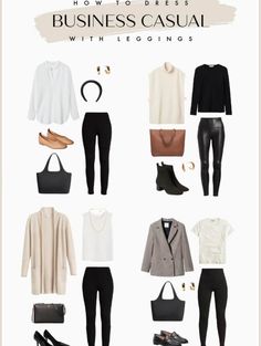 Looking for chic business casual outfits with leggings for work? You’ll love these leggings outfit ideas for the office in spring, summer, fall, and winter. Also get tips on wearing leggings as part of business casual outfits for women, and what not to do when styling them! Fall 2023 Office Outfits, Work Outfits Fall 2023, Elevated Casual Outfit Spring, Work Outfits Women Spring 2024, Elevated Leggings Outfit, Business Casual Leggings Outfit, Business Casual With Leggings, Elevated Casual Outfits Women, Spring Leggings Outfit