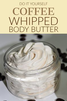 This super luxurious and super skin loving coffee body butter is certain to moisturize and renew your skin. Learn all you have to know in this easy DIY tutorial for this lovely DIY body butter. #DIYbodybutter #diywhippedbodybutter #DIYcoffeebodybutter Coffee Body Butter, Whipped Coffee, Natural Body Butter, Lotion Recipe, Diy Lotion