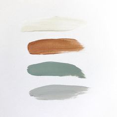 four different shades of paint sitting on top of each other