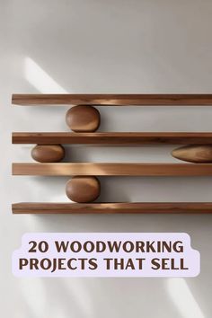 woodworking projects that sell with the title 20 woodworking projects that sell in white background