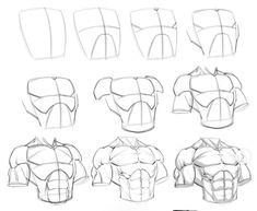 how to draw the head and shoulders of a man in different positions, from front to back