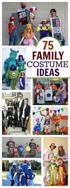 the cover of 75 family costume ideas