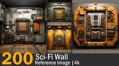 the sci - fi wall reference image has been changed to look like it is made out of