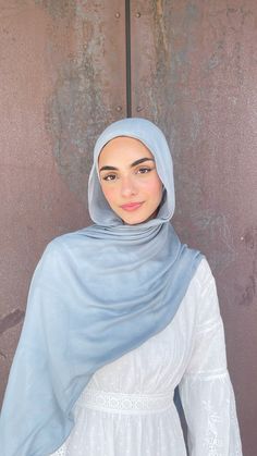 Modal Hijab Aesthetic, Hijab Modern Style, Beautiful Hijab Styles, White Hijab