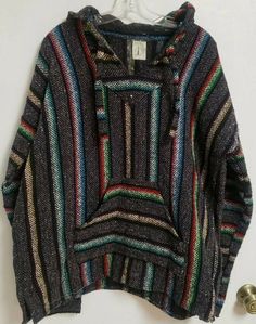 Artilana Poncho Hoodie Adult XL  Colorful Striped Mexico Sweater/pullover. In excellent condition. Oversized Multicolor Hooded Sweater, Casual Oversized Multicolor Poncho, Casual Multicolor Fall Poncho, Multicolor Hooded Poncho For Fall, Multicolor Hoodie Sweater For Fall, Multicolor Oversized Hooded Sweatshirt, Oversized Multicolor Hooded Top, Oversized Multicolor Hooded Sweatshirt, Casual Multicolor Poncho For Winter