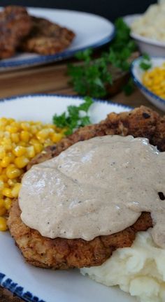 chicken fried steak with country gravy on a plate