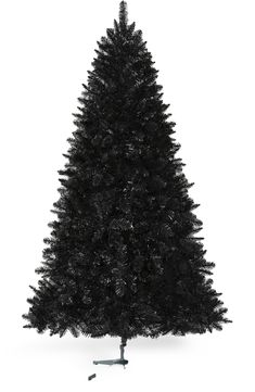 a black christmas tree on a white background