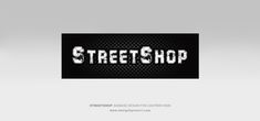 the street shop logo is displayed on a black and white background