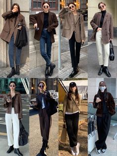 495dabfd0ca768a3c3abd672079f48b6desc52341005ri Style Trousers Casual, Korean Work Clothes, Korean Chic Style, Korean Casual Outfits Fall, Winter Korean Fits, Korean Ootd Winter, Korean Girl Office Outfit, Korean Fall Outfits Street Style, Autumn Ootd Korean