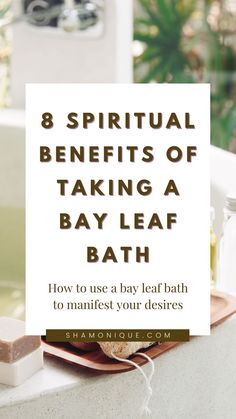 This pin is about the 8 spiritual benefits of taking a bay leaf bath. Bay Leaf Benefits, Herbal Bath Recipes, Bath Benefits, Bath Recipes, Take A Bath, Herbal Bath