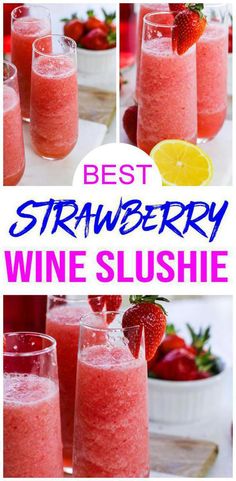 the best strawberry wine slushie recipe