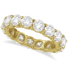 Diamond Eternity Ring Wedding Band 18k Yellow Gold (5.00ct) - IR710 Rings Eternity, Gold Eternity Band, Modern Wedding Band, Rings Anniversary, Diamond Eternity Ring, Eternity Rings, Diamond Rings Design, Round Diamond Ring, Rose Gold Diamond Ring