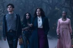 the cast of netflix's chilling new series, riverdale is walking through fog