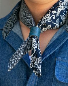 Kiriko Original Bandana, Split, Kiku Karakusa and Same Komon Seigaiha Bandana Styling, Japanese Heritage, Southern Gentleman, Stylish Mens Outfits, The Seasons, Summer Accessories, A Face, On Display, Cold Water