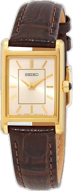 Seiko Essentials, Seiko Watches Women, Fine Pens, Style Watch, Seiko Watches, Denim Shoes, Brown Leather Strap, Women Essentials, Fragrance Gift Set