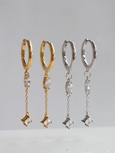 Unique and sparkling, the Diamond Drop Earrings are unlike any other! Dainty but still eye catching, unique but still neutral and versatile, the Diamond Drop Earrings are the perfect, unexpected twist in any earring collection. ✨ ………………………………….EARRINGS SIZE & MATERIAL❋ 16kt gold plated sterling silver or solid sterling silver❋ cubic zirconia crystals❋ nickel free Earring Collection, Diamond Drop Earrings, Diamond Drops, Gold Drop Earrings, Ring Size Guide, Earrings Collection, Gold Plated Sterling Silver, Ring Bracelet, Necklaces Bracelets