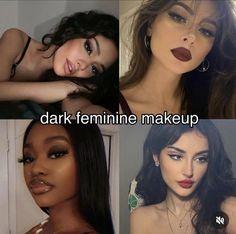 Villan Makeup Looks, Dark Feminine Makeup, Types Of Makeup Looks, Feminine Makeup, Going Out Makeup, Bold Makeup Looks, Types Of Makeup