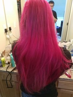 Bright Pink Hair, Hot Pink Hair, Colours Of The Rainbow, Rainbow Photo, Dyed Hair Inspiration, Pretty Hair Color, Hair Color Pink, Hair Stylies, Dye My Hair