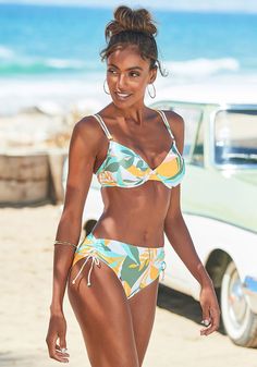 Yellow & White Pattern Mid Rise Bikini Bottom X25183 from LASCANA Animal Print Swimwear, Swimwear Pattern, Vs Swim, Print Swimwear, Under Dress, Wedding Guest Dress Summer, Swimwear Sale, Women's Wear, Summer Maxi Dress