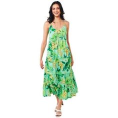 Go On Vacation And Take This Womens Emma & Michele Sleeveless Floral Tier Hem Maxi Dress. Sleeve Length: Sleeveless Neck: V-Neck Length: 46" Adjustable Straps Care: Line Dry, Machine Wash Material: Polyester, Spandex Nwt Multicolor V-neck Maxi Dress With Vibrant Print, Multicolor Printed Sleeveless V-neck Dress, Vibrant Print V-neck Beach Dress, Multicolor Print V-neck Maxi Dress, Multicolor Abstract Print V-neck Maxi Dress, Tiered Maxi Dress, Sleeve Length, V Neck, Maxi Dress