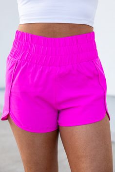 Details Pink athletic shorts Fabric has some stretch, fitted stretchy waistband High waisted style Pair these bottoms with a graphic tee or brami Shorts lining 100% polyester Size small inseam: 2" Shop all printed styles of Errands To Run Shorts HERE! Material and Care 95% polyester, 5% spandex Machine wash, dry flat Patterns may vary Materials may have natural variations Colors may vary from different viewing devices. Dark Blue Dress, Seersucker Pants, Flats Patterns, High Waist Fashion, Online Clothing Boutiques, Oversized Pullover, Pink Lily, Athletic Shorts, Pink Fashion