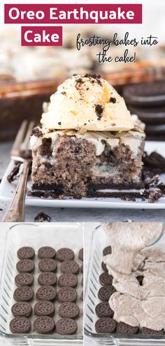 Oreo Cake From Box Cake Mixes, Oreo Cream Cheese Dessert, Oreo Deserts, Earthquake Cake Recipes, Oreo Desserts, Earthquake Cake, Cake Mix Desserts, Cookies Bars