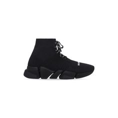 Women's Speed 2.0 Lace-up Sneaker in Black | Balenciaga US Black Balenciaga, Balenciaga Speed, Boot Bag, Women's Sneakers, Cute Shoes, Luxury Handbags, All Black Sneakers, Online Boutique, Womens Sneakers