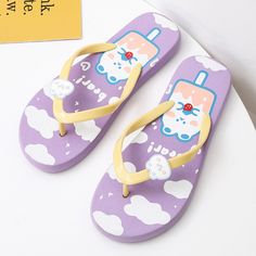 The Beach Cartoon Sandals are the best pair of slides you can have for everyday use. They are light, breathable and waterproof, making them the idea pair of slippers for a day out or even at home. It comes in colorful prints making it idle for all the outfits. FEATURES: Style LEISURE Season Summer/Spring Sole Flat Vamp material EVA Size US ( 5.5 to 12) COMFORTABLE MATERIAL: The Beach Cartoon Sandals are made of high-density material. These are light, soft, breathable, and waterproof, and their e Beach Cartoon, Japan Life, Indoor Outdoor Slippers, Summer Flip Flops, Casual Slippers, Slipper Sandals, Blue Sandals, Summer Sandals, Y2k Aesthetic