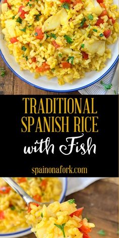 an image of traditional spanish rice with fish