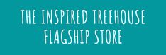 the inspired treehouse flask store logo on a teal background with white lettering