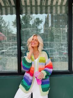 Made Of Magic Striped Cardigan // Green – Coco McCall Shop Colorful Cardigan, Midi Skirts Style, Cardigan Green, Colored Cardigans, Cardigan Top, Love Forever, Striped Cardigan, Midi Length Dress, Beach Days