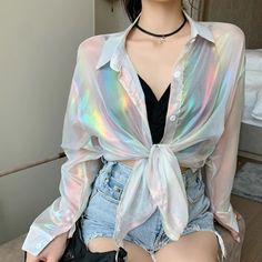 Sparkle Blouse, Chiffon Shirts, Spring Women, Chiffon Shirt, Women Shirts Blouse, Blouse Shirt, Character Outfits, Look Cool, Half Sleeve